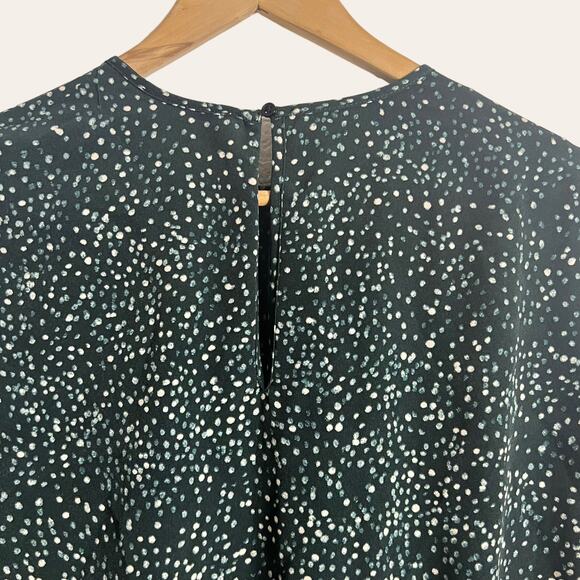 H by Halston Green Scattered Dots Print Long Sleeve A-Line Dress Size M NWT - Picture 6 of 9